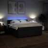 vidaXL Boxspringbett mit Matratze Schwarz 180x200 cm Stoff