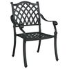 vidaXL Gartenstuhl 2 pcs Schwarz 56 x 55 x 92,5cm Aluminium