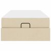 vidaXL Bettgestell mit Matratze mit Matratze 2 pcs Creme Stoff