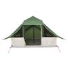 vidaXL Tipi Zelt mit Dach mit Speicher Grün 364 x 281 x 257 cm Taft