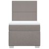 vidaXL Boxspringbett mit Matratze Taupe 90x190 cm Stoff