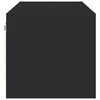 vidaXL Wandschrank mit Glast&uuml;ren Schwarz 102x37x35 cm