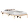 vidaXL Bettrahmen Natur 135 x 190 cm Massives Kiefernholz