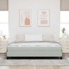 vidaXL Boxspringbett mit Matratze Hellgrau 180 x 210 cm Stoff