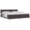 vidaXL Boxspringbett mit Kissen Dunkelbraun 200 x 200 cm Stoff