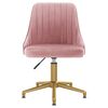 vidaXL Esszimmerst&uuml;hle 2 Stk. Drehbar Rosa Samt