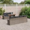 vidaXL Garten-Sofa-Set mit Kissen 8 pcs Grau