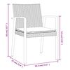 vidaXL 7-tlg. Garten-Essgruppe mit Kissen Poly Rattan und Stahl