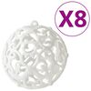 vidaXL 100-tlg. Weihnachtskugel-Set Wei&szlig;