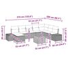 vidaXL Garten-Sofa-Set 9 pcs Schwarz
