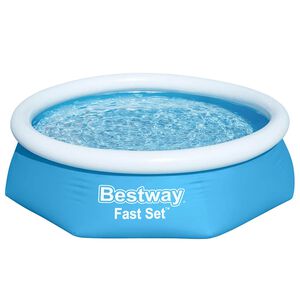 Bestway Fast Set Aufblasbarer Swimmingpool Rund 244x61 cm