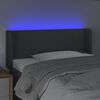 vidaXL LED Kopfteil Dunkelgrau 103x16x78/88 cm Stoff