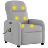 vidaXL Massagesessel Elektrisch Wolkengrau Stoff