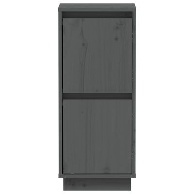 vidaXL Sideboard Grau 31,5x34x75 cm Massivholz Kiefer