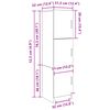 vidaXL Highboard Sonoma-Eiche 31,5 x 32 x 122,5 cm