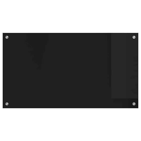 vidaXL K&uuml;chenr&uuml;ckwand Schwarz 90 x 50 cm Geh&auml;rtetes Glas