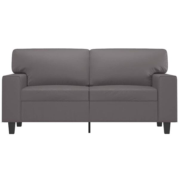 vidaXL 2-Sitzer-Sofa Grau 120 cm Kunstleder