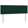 vidaXL Boxspringbett mit Matratze Dunkelgr&uuml;n 140x190 cm Samt