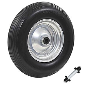 vidaXL Schubkarrenrad mit Achse Massives PU 4,00 - 8 390 mm
