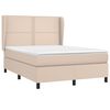 vidaXL Boxspringbett Matratze Cappuccino-Braun 140x190cm Kunstleder