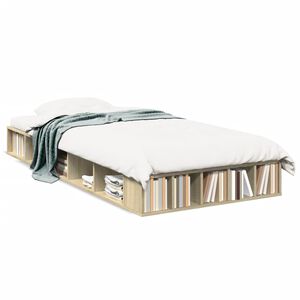vidaXL Bettgestell Sonoma-Eiche 100x200 cm Holzwerkstoff