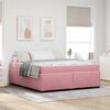 vidaXL Bettrahmen mit Matratze Rosa 180 x 200 cm Stoff