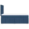 vidaXL Boxspringbett mit Matratze Blau 90x190 cm Stoff