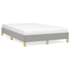 vidaXL Bettgestell ohne Matratze Hellgrau 120x200 cm Stoff