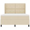 vidaXL Boxspringbett mit Matratze Creme 160 x 200 cm Stoff
