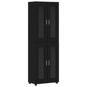 vidaXL Highboard FLORIN 60 x 35 x 182 cm Schwarz Holzwerkstoff
