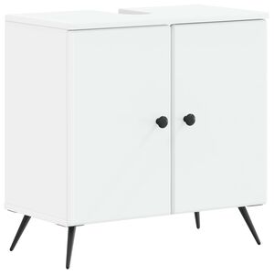vidaXL Waschbeckenschrank BREDA Wei&szlig; 59,5 x 31,5 x 59 cm Holzwerkstoff