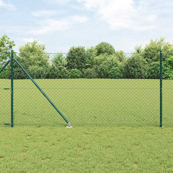 vidaXL Zaunpfosten Gr&uuml;n 10 x 1,2 m (40 x 40 mm Maschenweite)