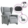 vidaXL Relaxsessel Elektrisch Hellgrau Stoff