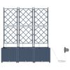 vidaXL Garten-Pflanzgef&auml;&szlig; 2 pcs Grau 120 x 120 x 142 cm Stahl