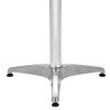 vidaXL Gartentisch Silbern 60x70 cm Aluminium