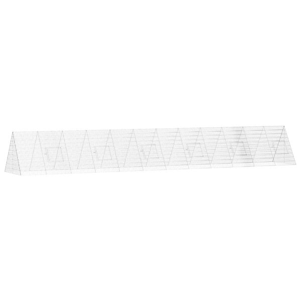 vidaXL Hasenk&auml;fig Silber 215 x 100 x 85 cm Verzinkter Stahl