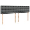 vidaXL Boxspringbett mit Matratze Dunkelgrau 180x200 cm Stoff