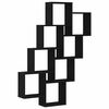 vidaXL Wandregal Wandhalterung Schwarz Eichen-Optik 90 x 15 x 119,5 cm
