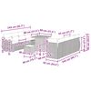 vidaXL Garten-Sofa-Set mit Speicher 11 pcs Schwarz Poly Rattan