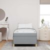 vidaXL Bettrahmen mit Matratze Hellgrau 90 x 190 cm Stoff