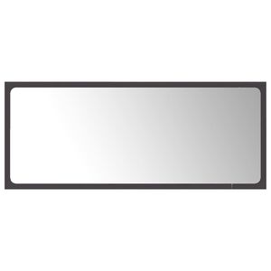 vidaXL Badspiegel Grau 90x1,5x37 cm Holzwerkstoff