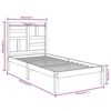 vidaXL Massivholzbett ohne Matratze Schwarz 75x190 cm