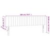 vidaXL LED Kopfteil Schwarz 180x5x78/88 cm Samt