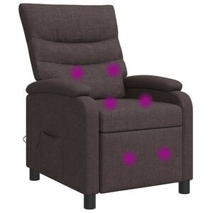 vidaXL Massage Relaxsessel Dunkelbraun Stoff