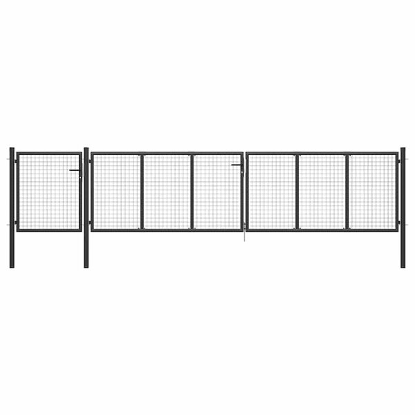 vidaXL Gartentor Stahl 500&times;75 cm Anthrazit
