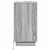 vidaXL Nachttisch mit Schubladen Grau 39 x 34,5 x 65 cm Holzwerkstoff