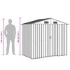 vidaXL Gartenschuppen Anthrazit Stahl 204 x 132 x 186 cm