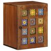 vidaXL Badezimmerm&ouml;bel-Set mit Regal 5 pcs Walnuss Massivholz Mango