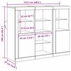 vidaXL LED-Sideboard Altholz 123 x 37 x 100 cm Holzwerkstoff