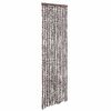 vidaXL Insektenschutz-Vorhang Braun und Wei&szlig; 56x185 cm Chenille